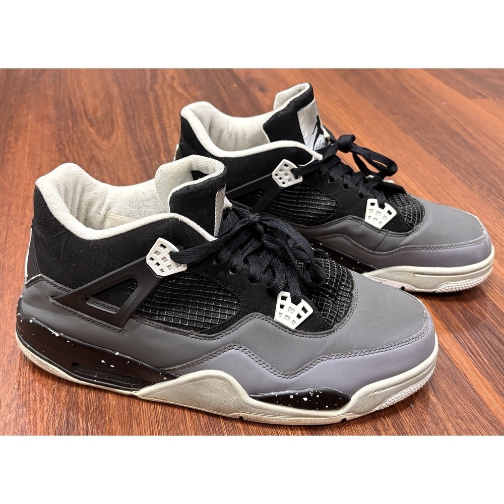 Nike Air Jordan 4 IV Retro Fear Black White Sneakers FQ8138-002 Men Size 13